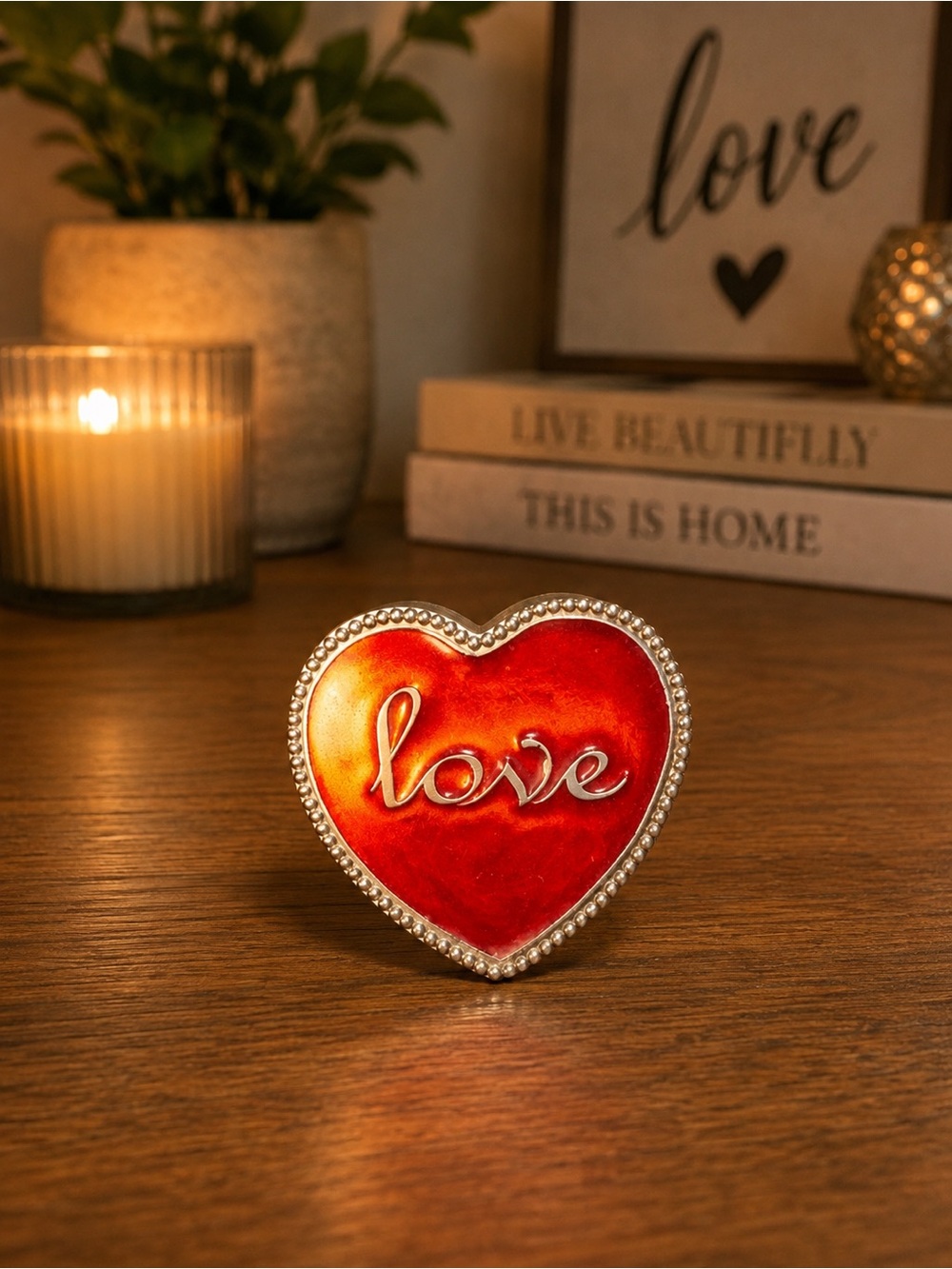 “Love” Metal Trinket Dish